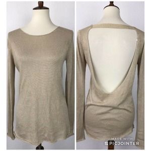 House of Harlow 1960 Knit Cut Out Draped Back Top FLAW